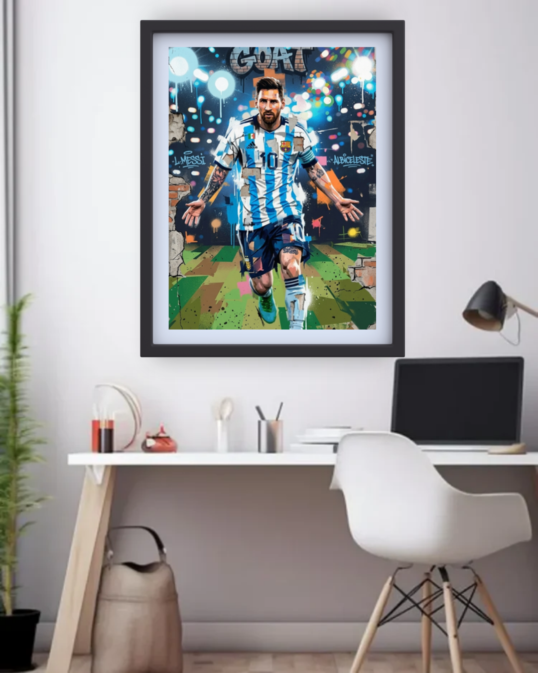 Messi Inspired Football - Wall Art Canvas