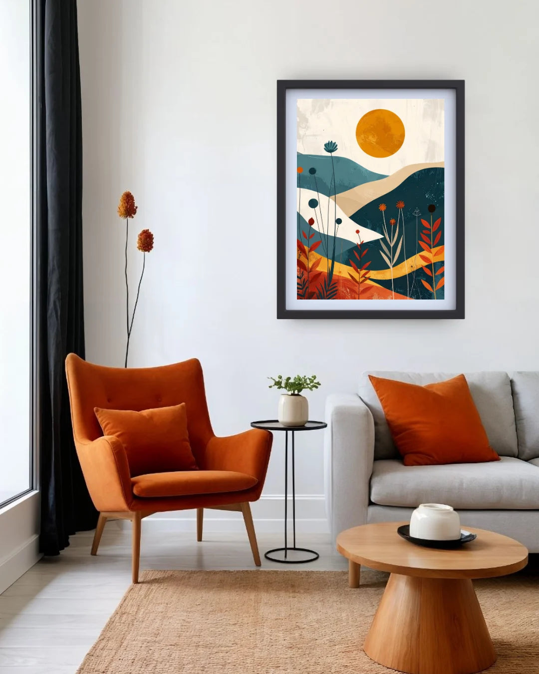 minimal abstract wall art canvas in modern home decor