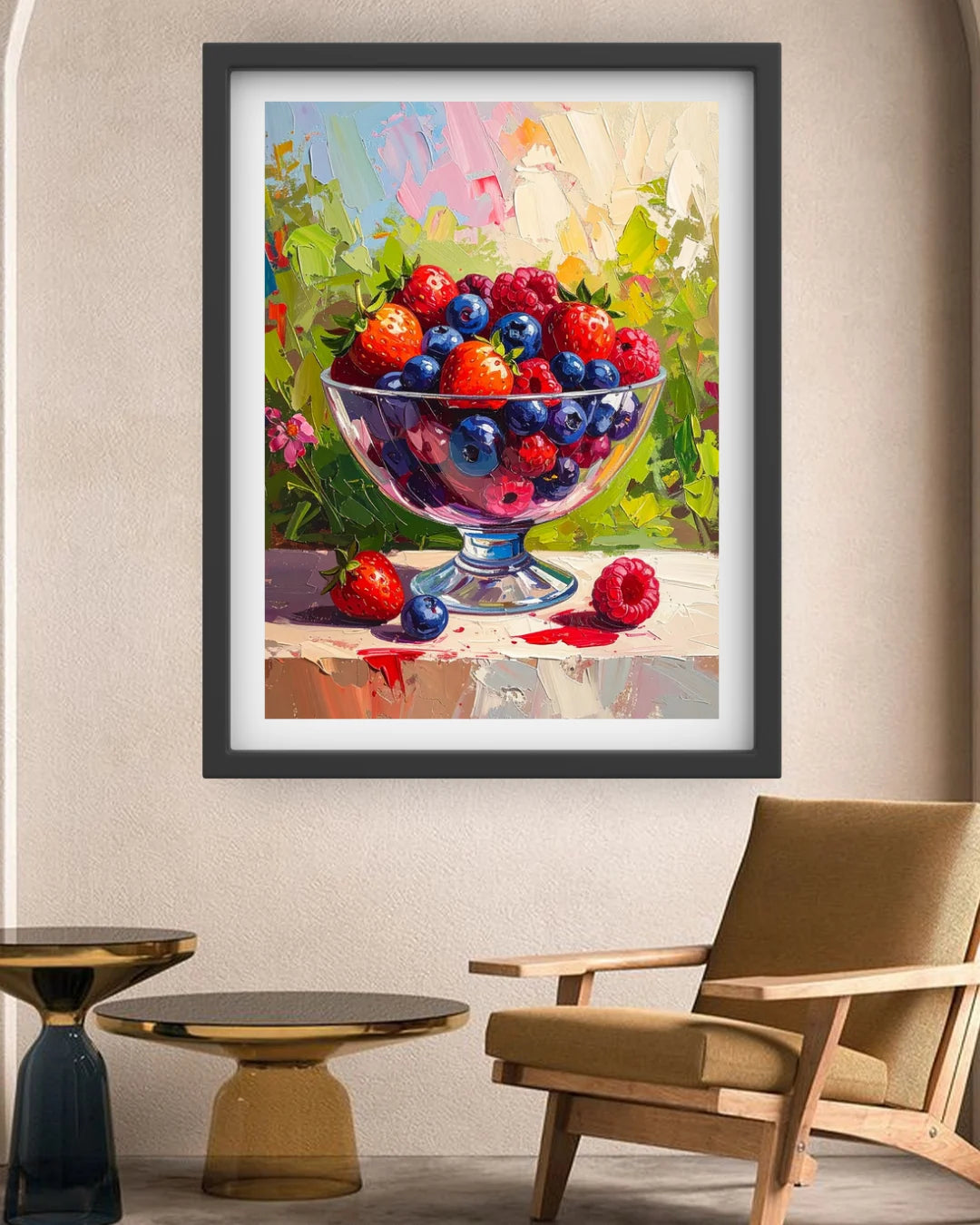 Modern fruit wall art canvas painting for living room decor