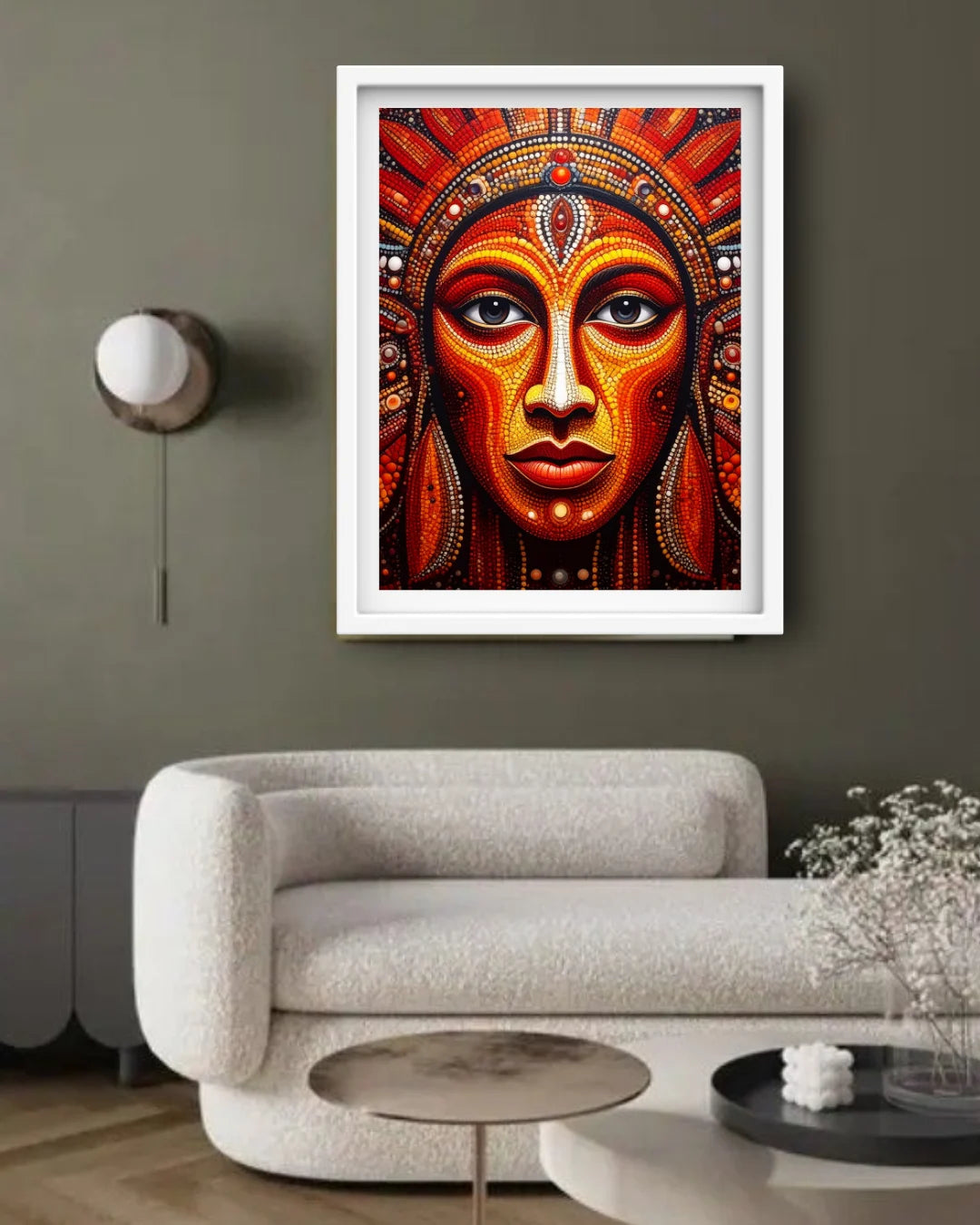 Modern mandala spiritual art for calm and positive interiors