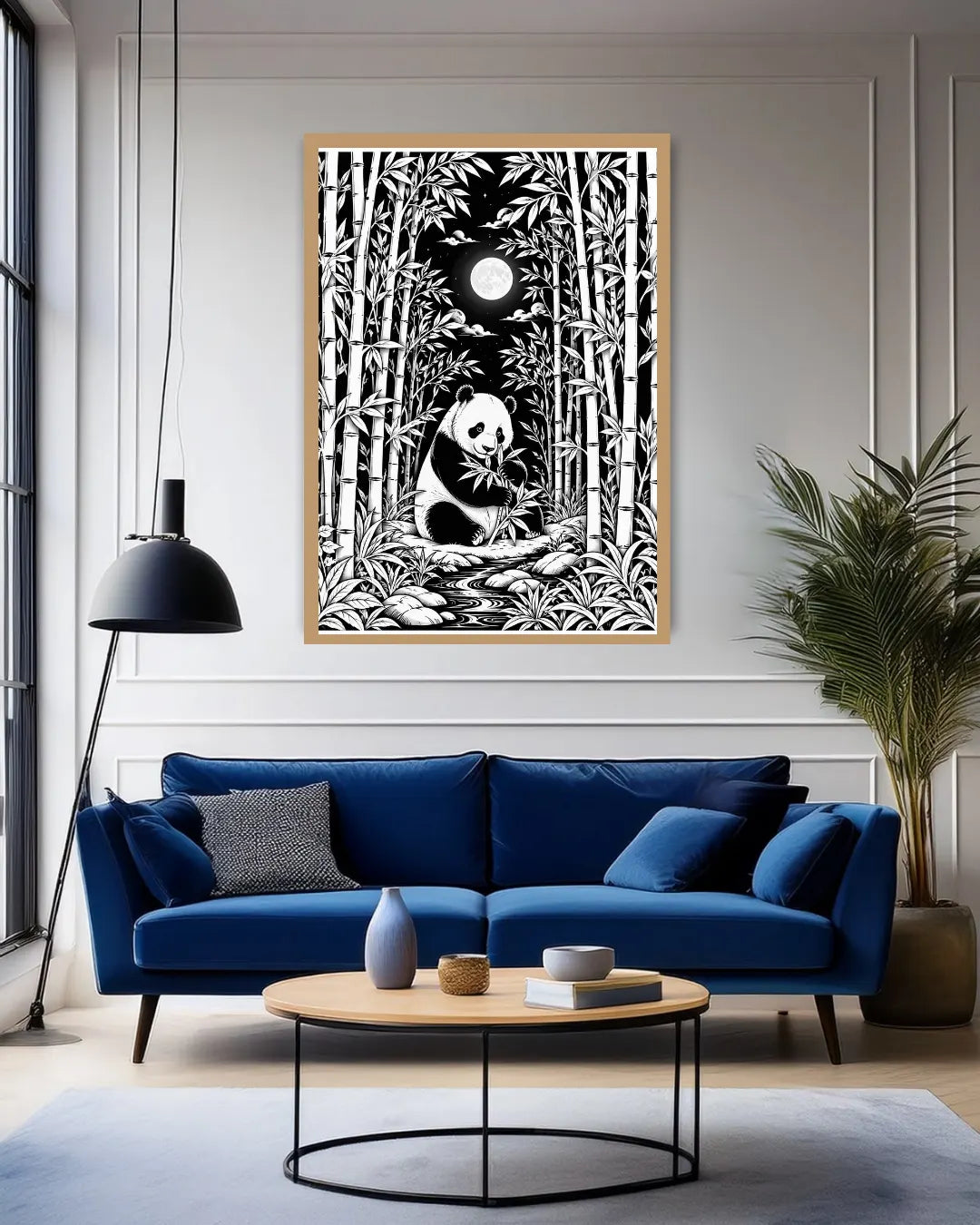 mystic forest skull wall art canvas in modern living room decor