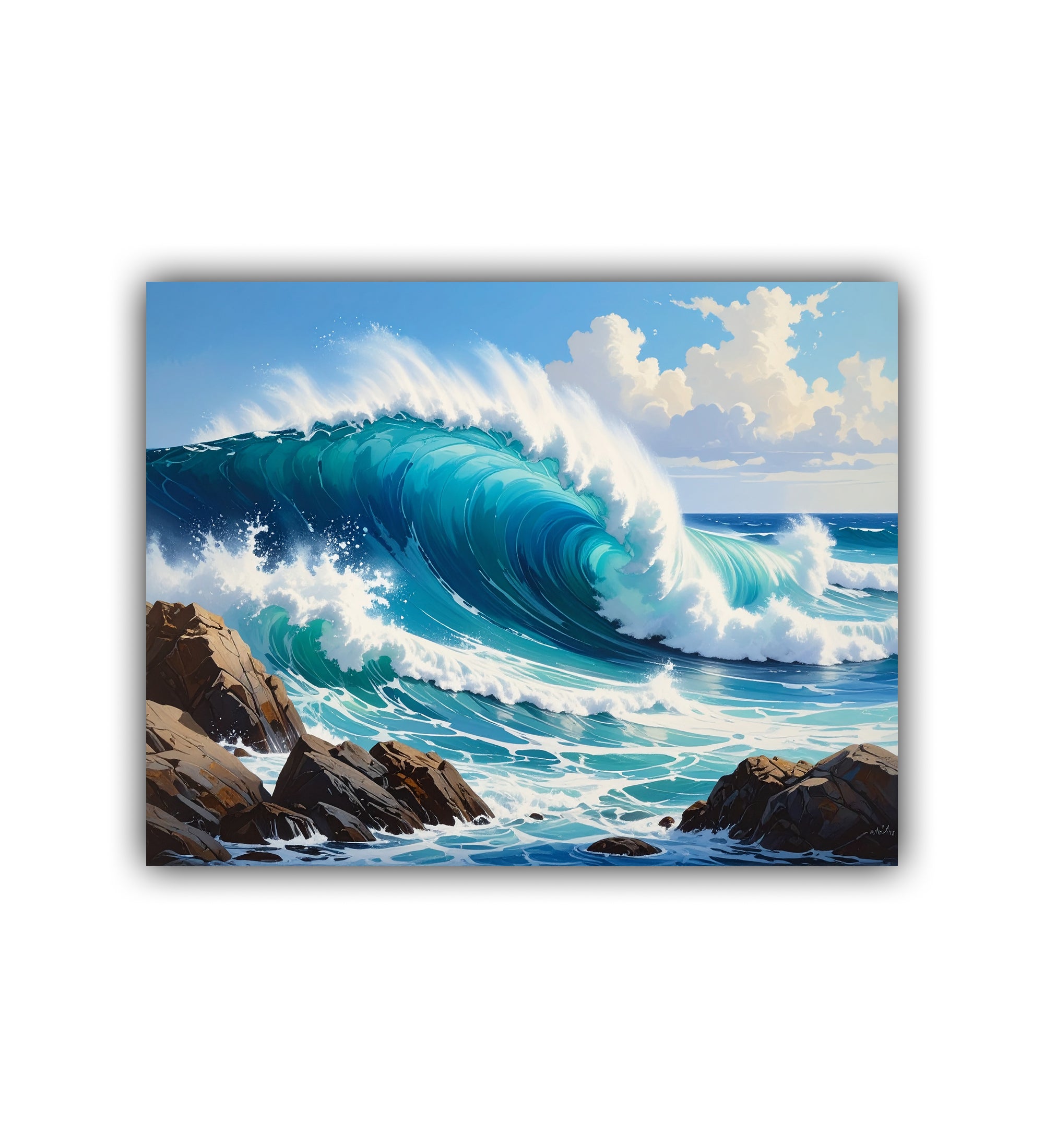 sea wave wall art canvas landscape painting