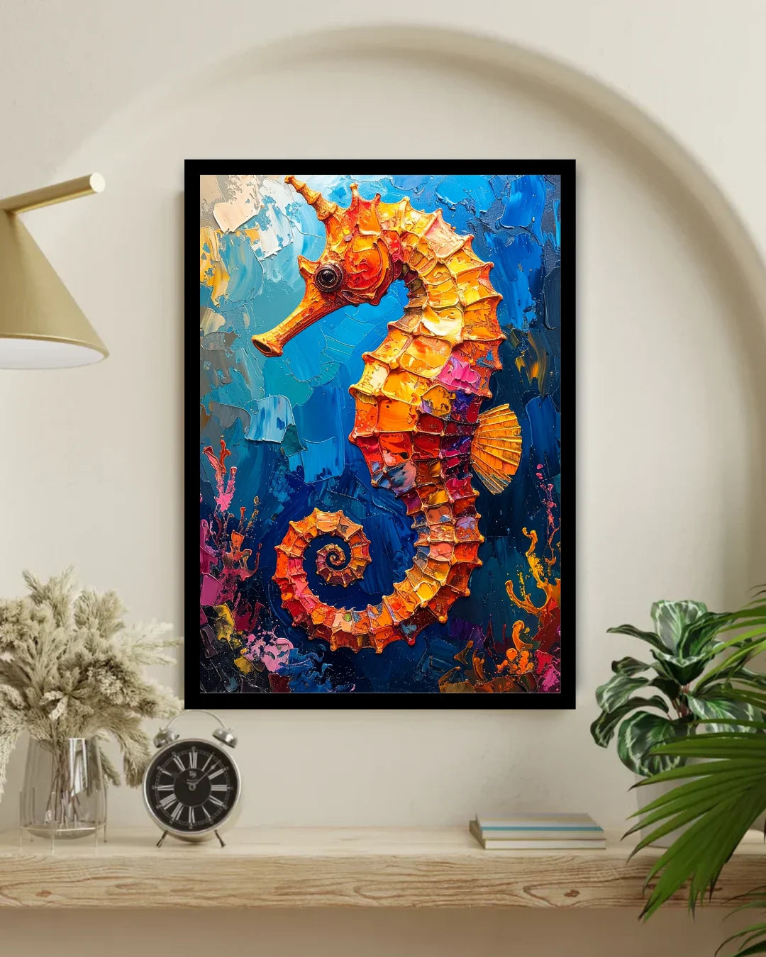 seahorse ocean canvas paintings for living room