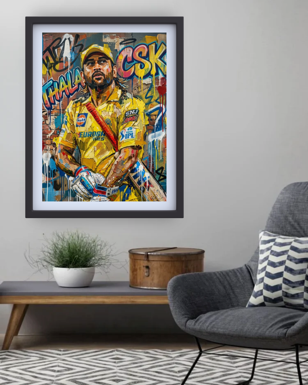 MS Dhoni Cricket Legend Art - Wall Art Canvas WallArtVibes