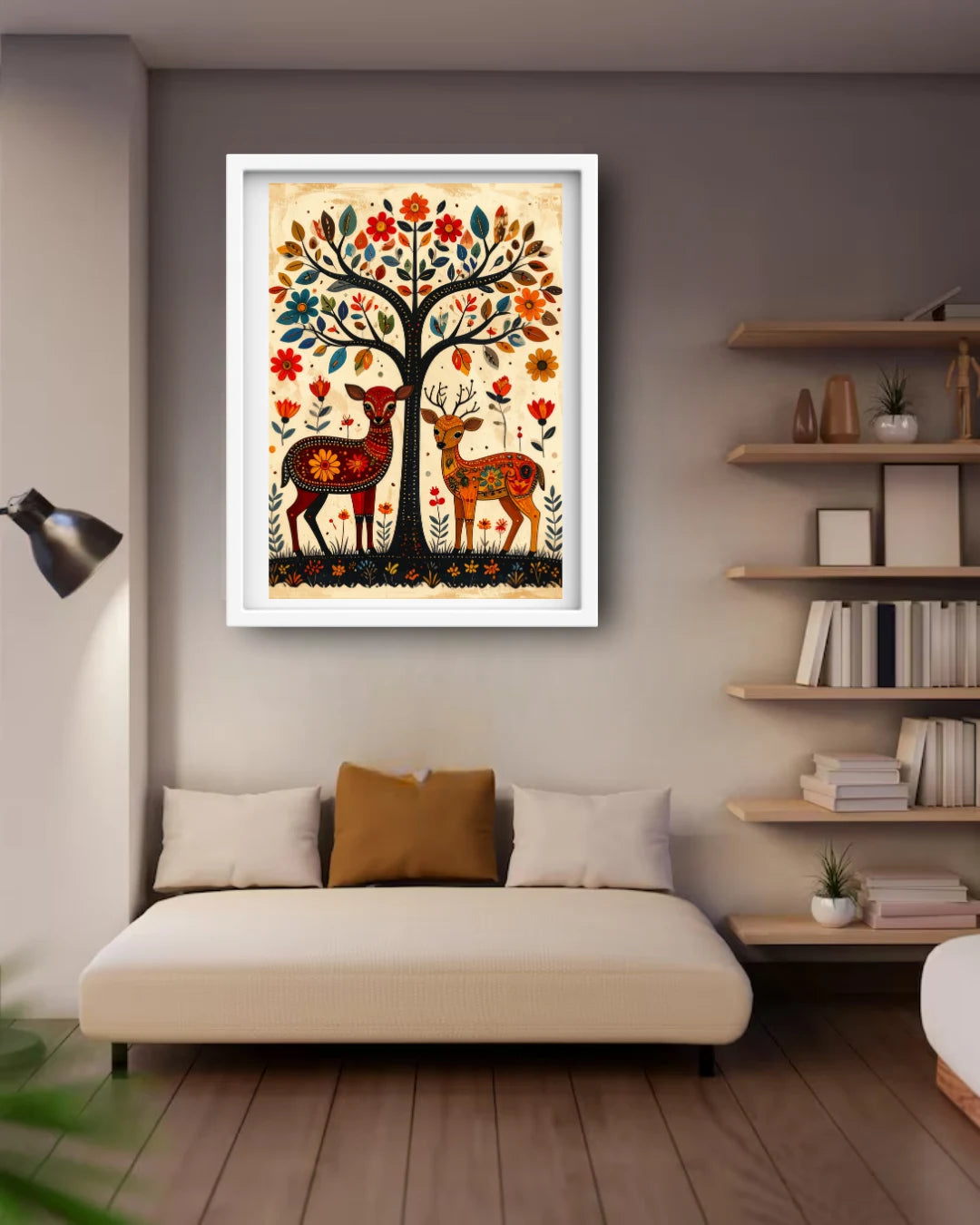 deer and tree canvas paitings
