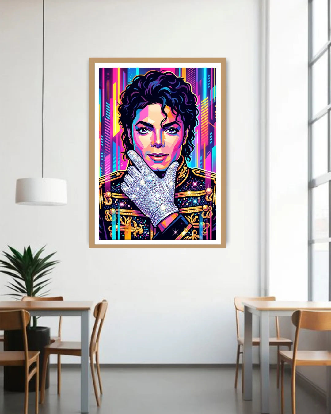 pop graffiti portrait wall art canvas in modern home decor