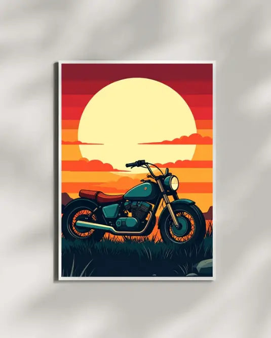 Vintage Motorcycle - Wall Art Canvas