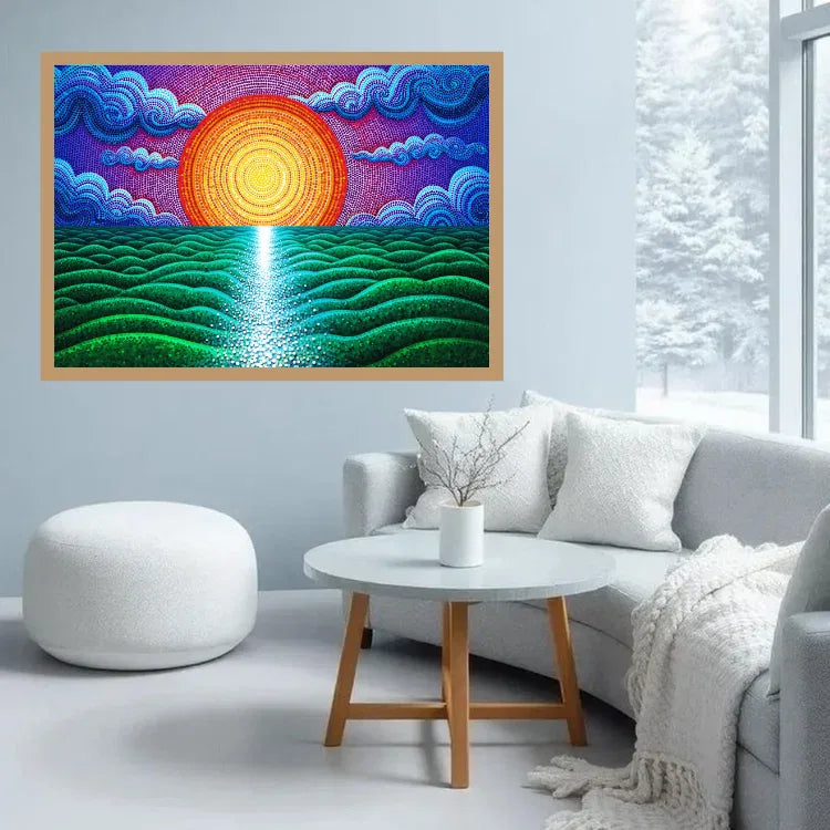 The Stippled Horizon - Wall Art Canvas WallArtVibes