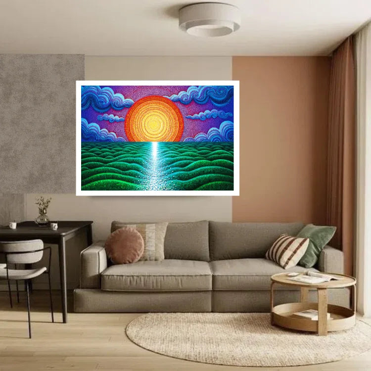 The Stippled Horizon - Wall Art Canvas WallArtVibes