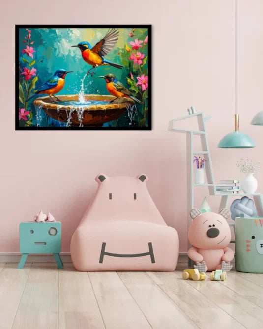 Garden Splash Symphony - Wall Art Canvas