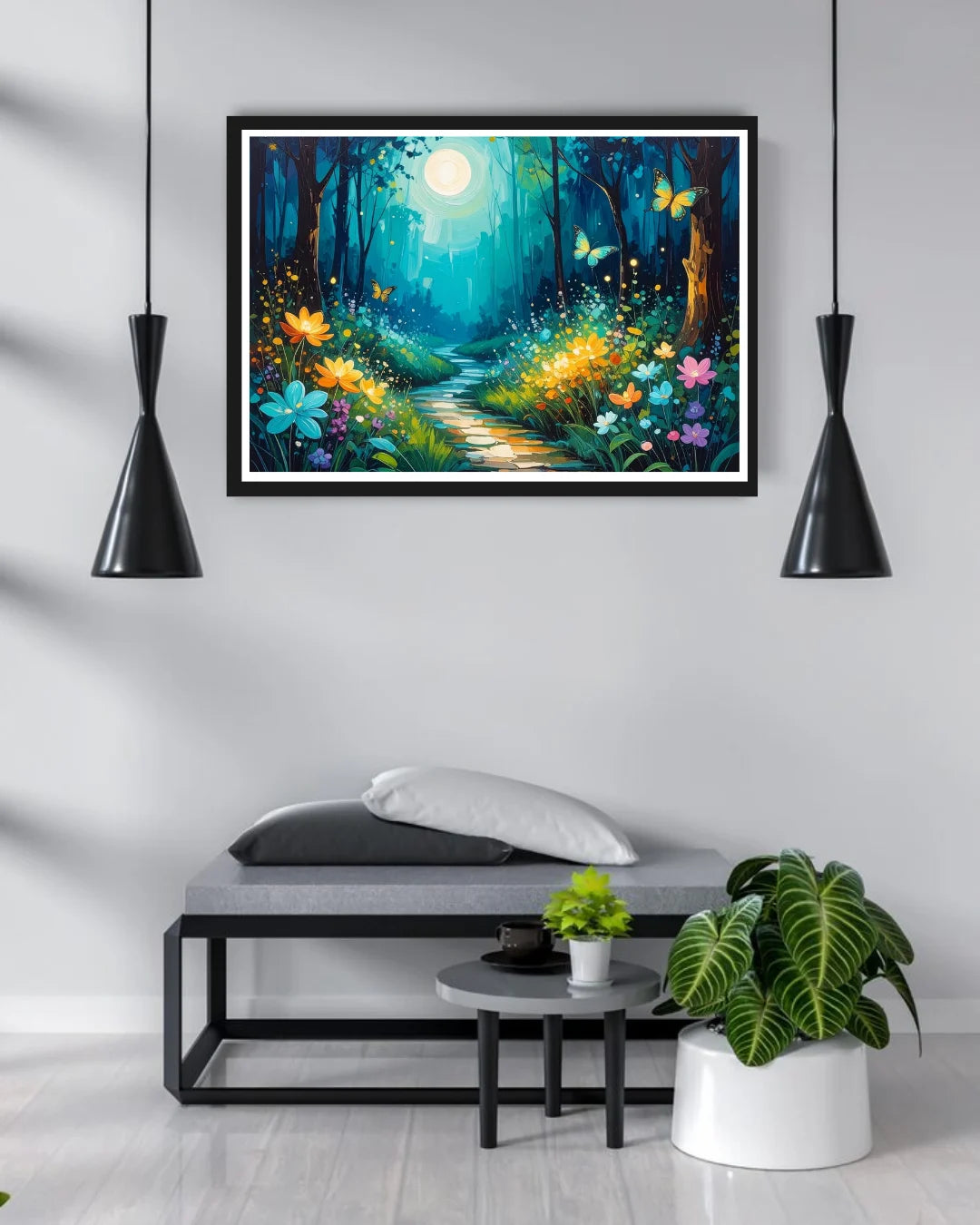 Abstract Forest Light - Wall Art  Canvas