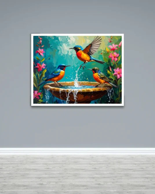 Garden Splash Symphony - Wall Art Canvas