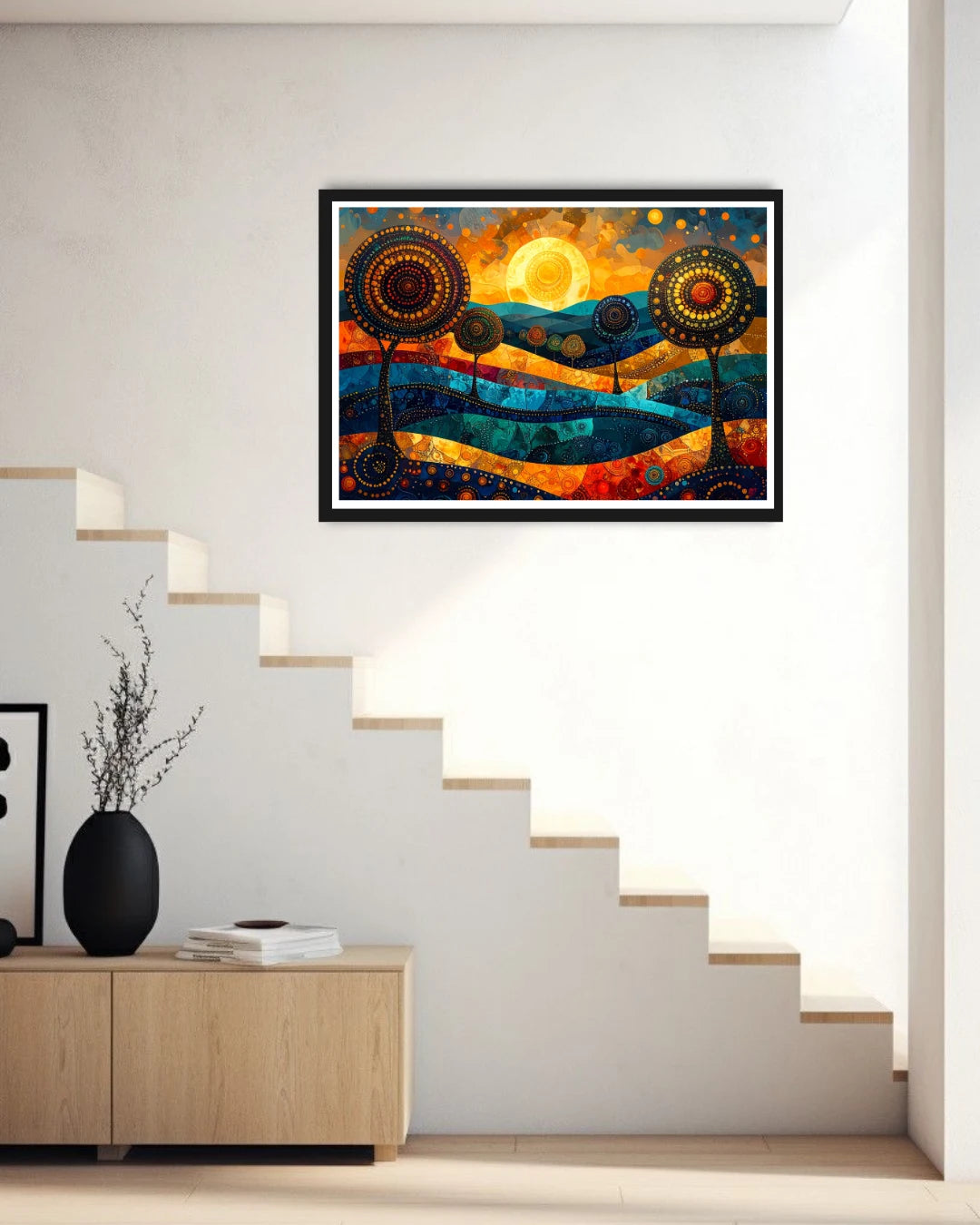 Abstract Sun Landscape - Wall Art  Canvas