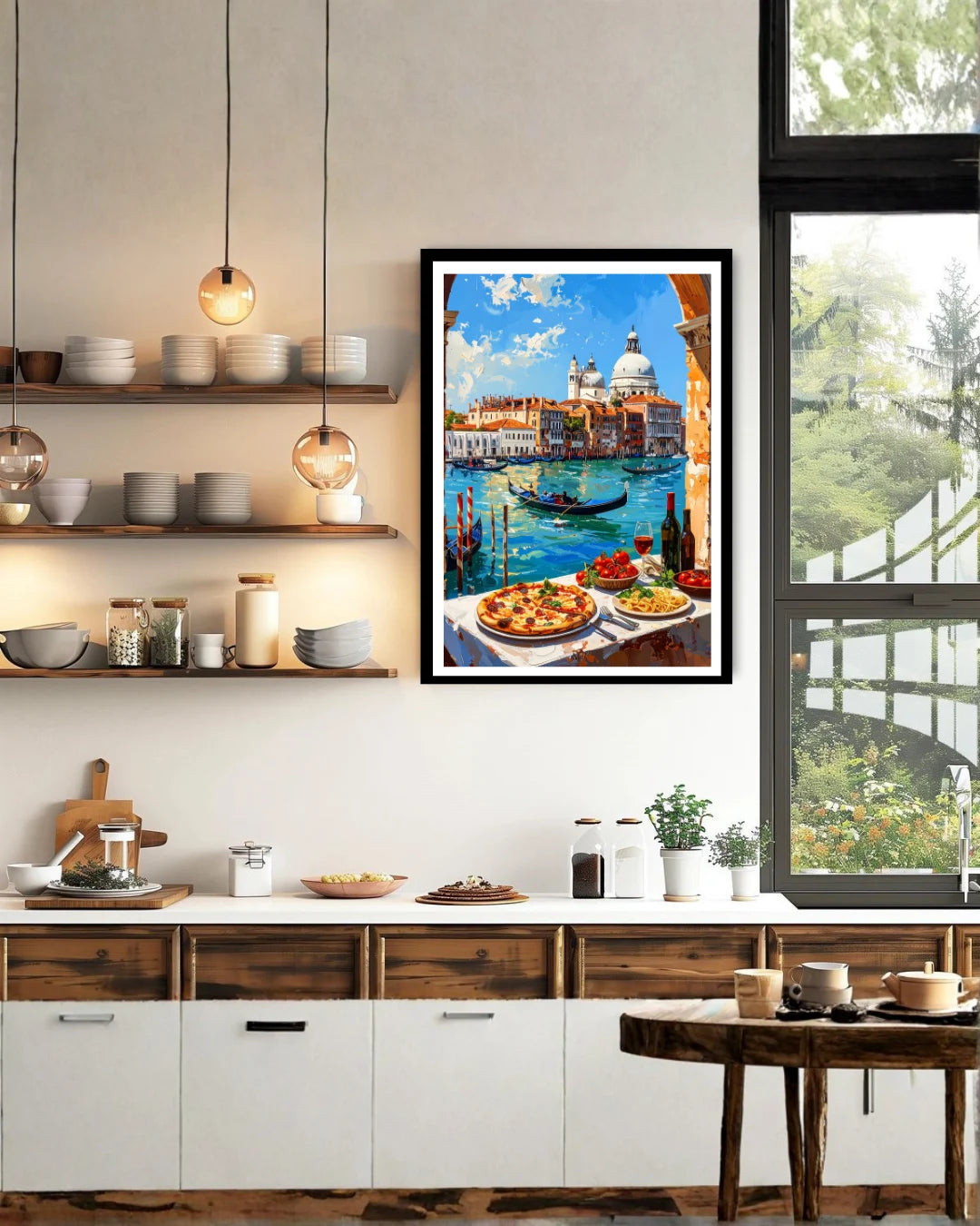 Colorful Venice Canal Cityscape - Wall Art Canvas