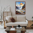 Snowy mountain canvas painting wall art
