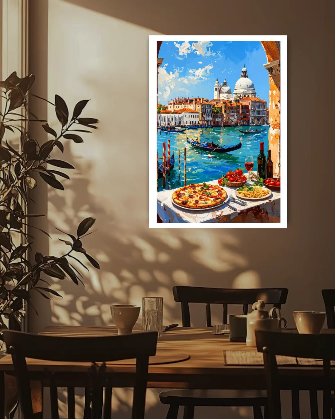 Colorful Venice Canal Cityscape - Wall Art Canvas