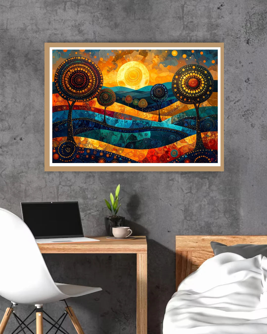 Abstract Sun Landscape - Wall Art  Canvas