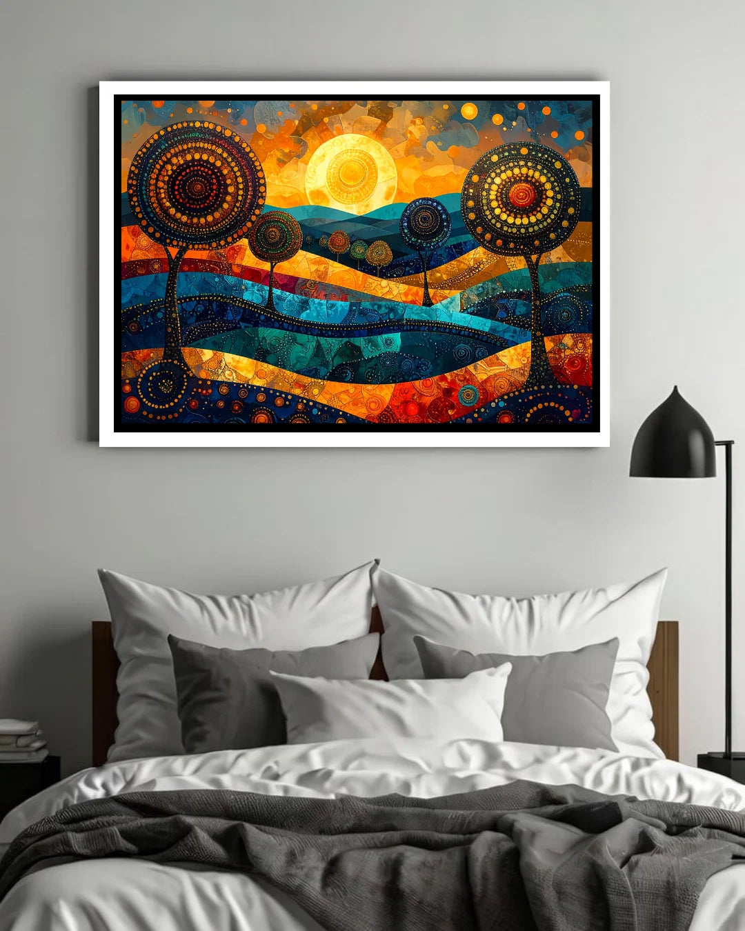 Abstract Sun Landscape - Wall Art  Canvas