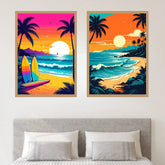The Tropical Sunset Escape - Wall Art Canvas WallArtVibes