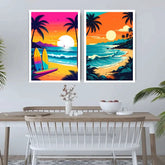 The Tropical Sunset Escape - Wall Art Canvas WallArtVibes
