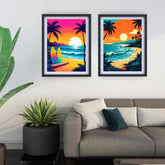 The Tropical Sunset Escape - Wall Art Canvas WallArtVibes