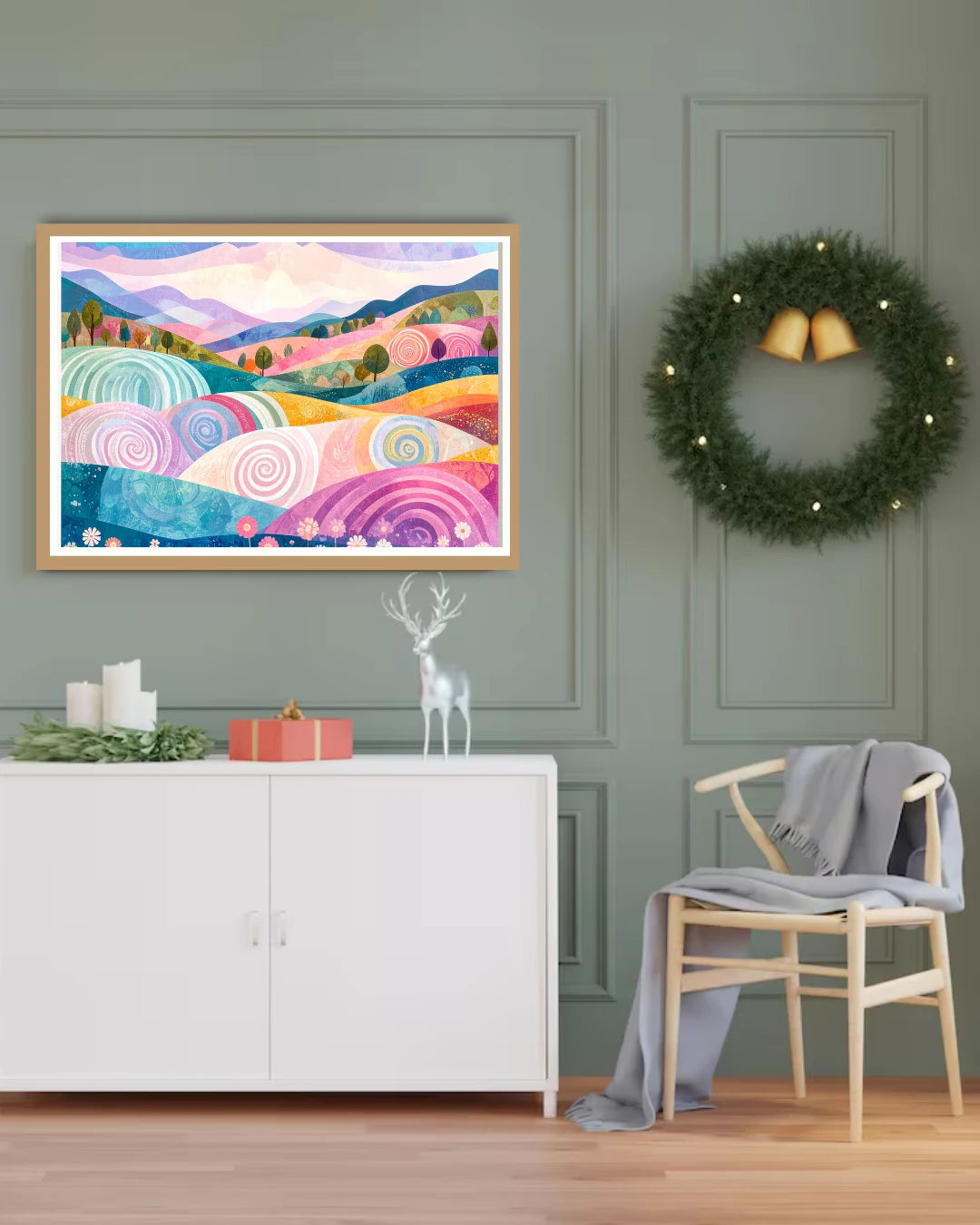 Abstract Pastel Landscape - Wall Art Canvas