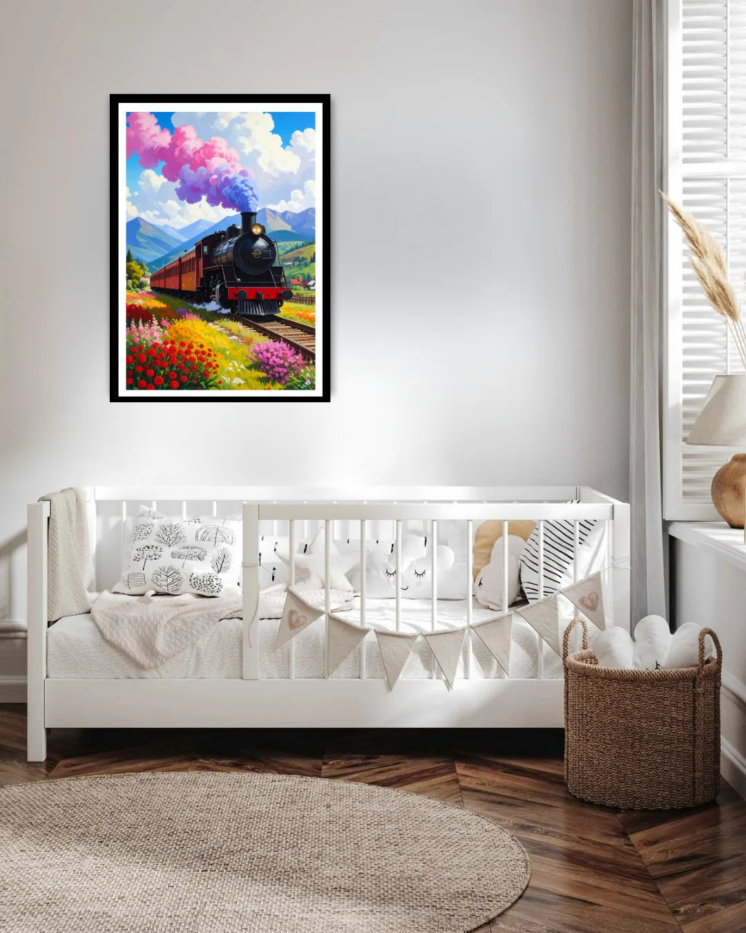 Vintage Train Landscape - Wall Art Canvas