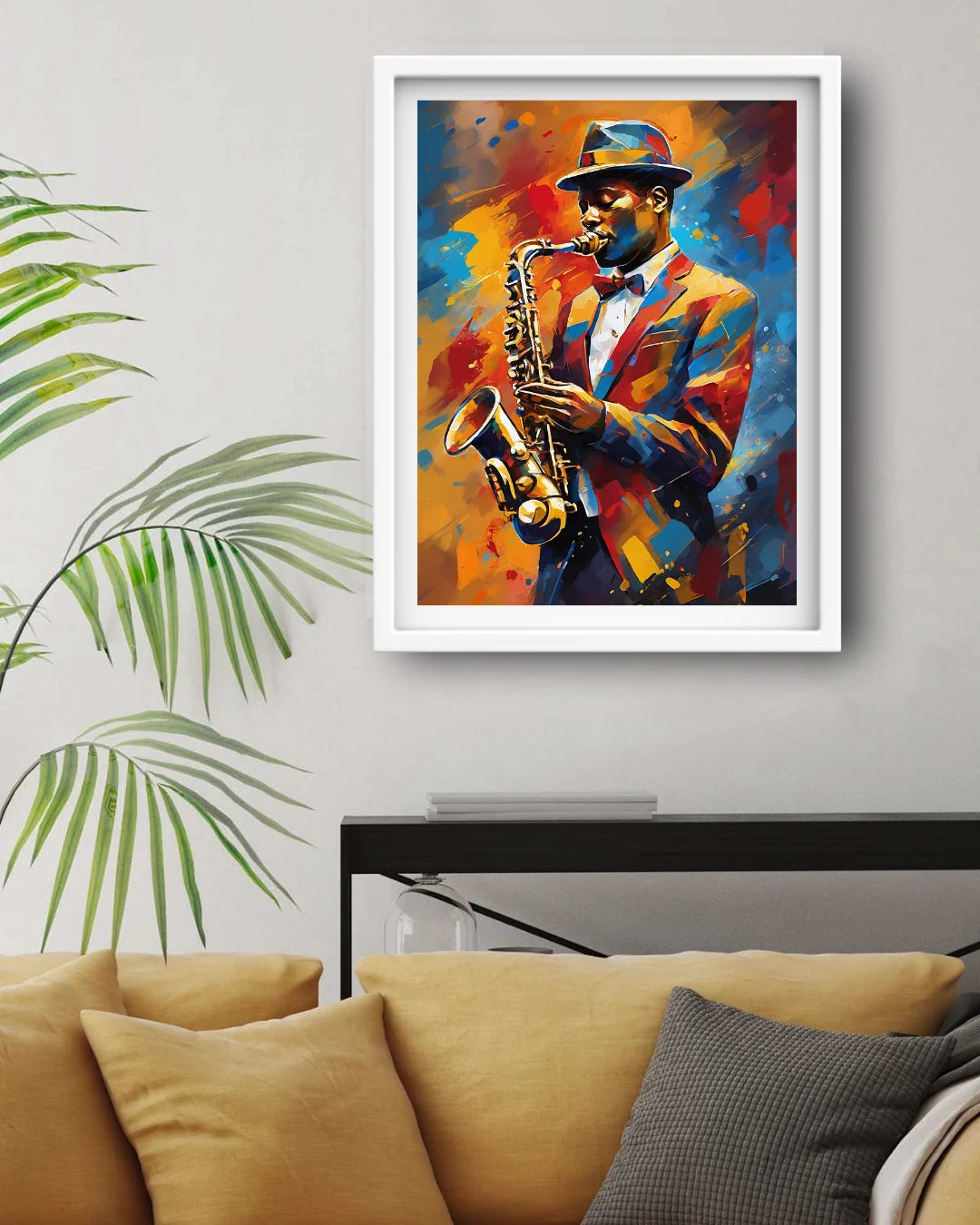 Modern Jazz Saxophone Player - Wall Art Canvas