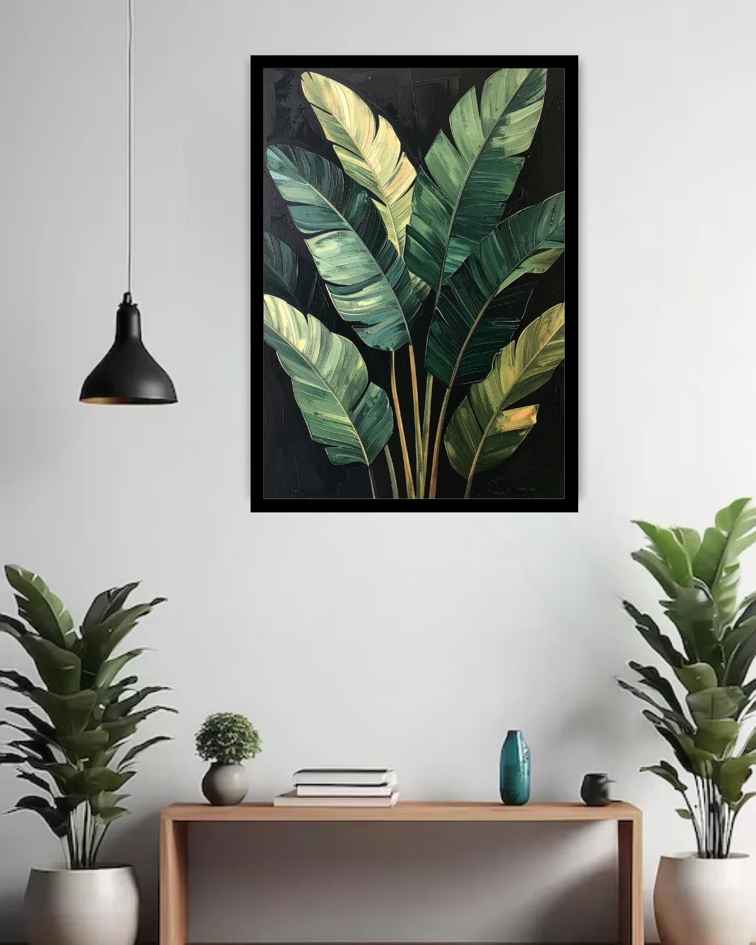 Tropical Green Banana Leaves – Wall Art Canvas