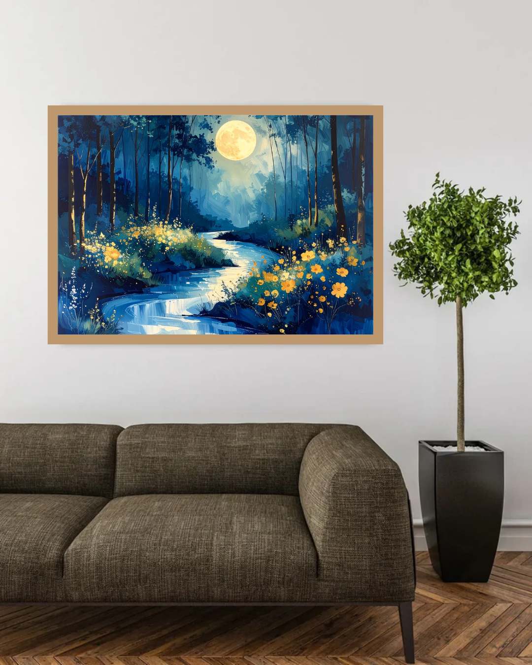 Mystic Moonlit Landscape - Wall Art Canvas