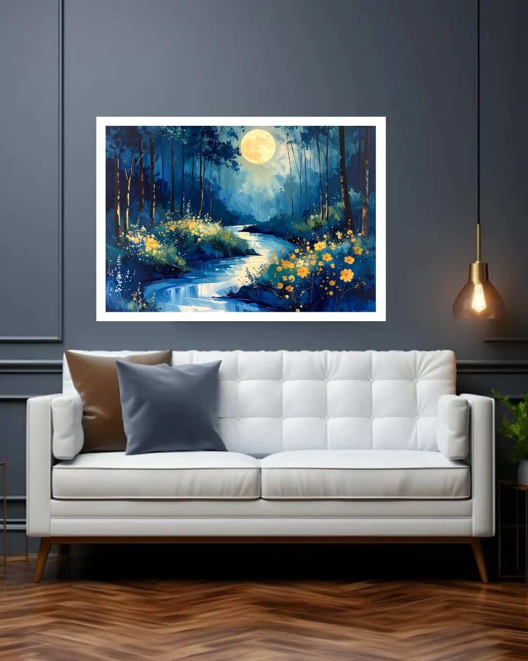 Mystic Moonlit Landscape - Wall Art Canvas