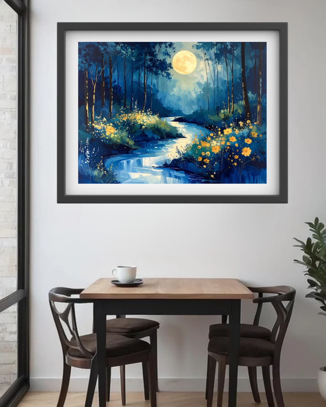 Mystic Moonlit Landscape - Wall Art Canvas