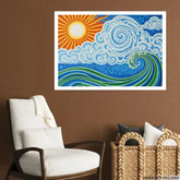 Radiant Calm: Sky & Surf - Wall Art Canvas WallArtVibes