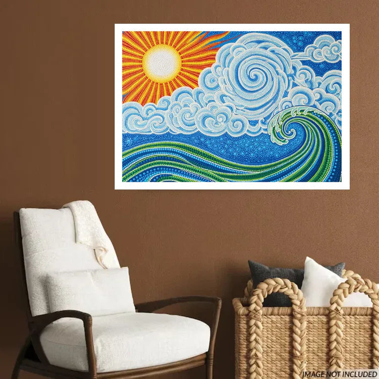 Radiant Calm: Sky &amp; Surf - Wall Art Canvas WallArtVibes
