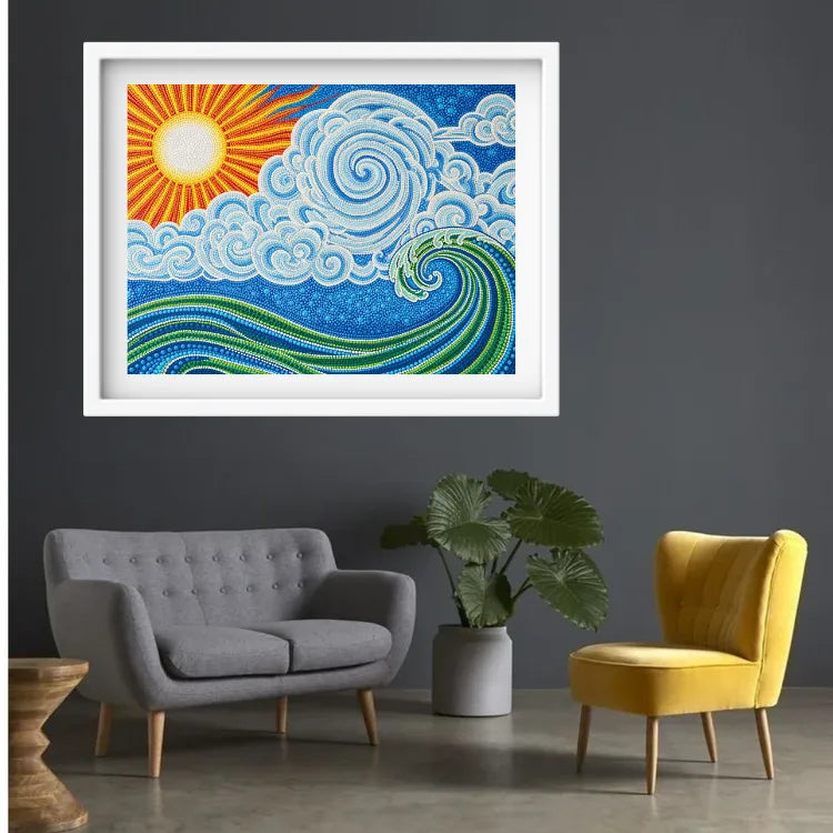 Radiant Calm: Sky &amp; Surf - Wall Art Canvas WallArtVibes