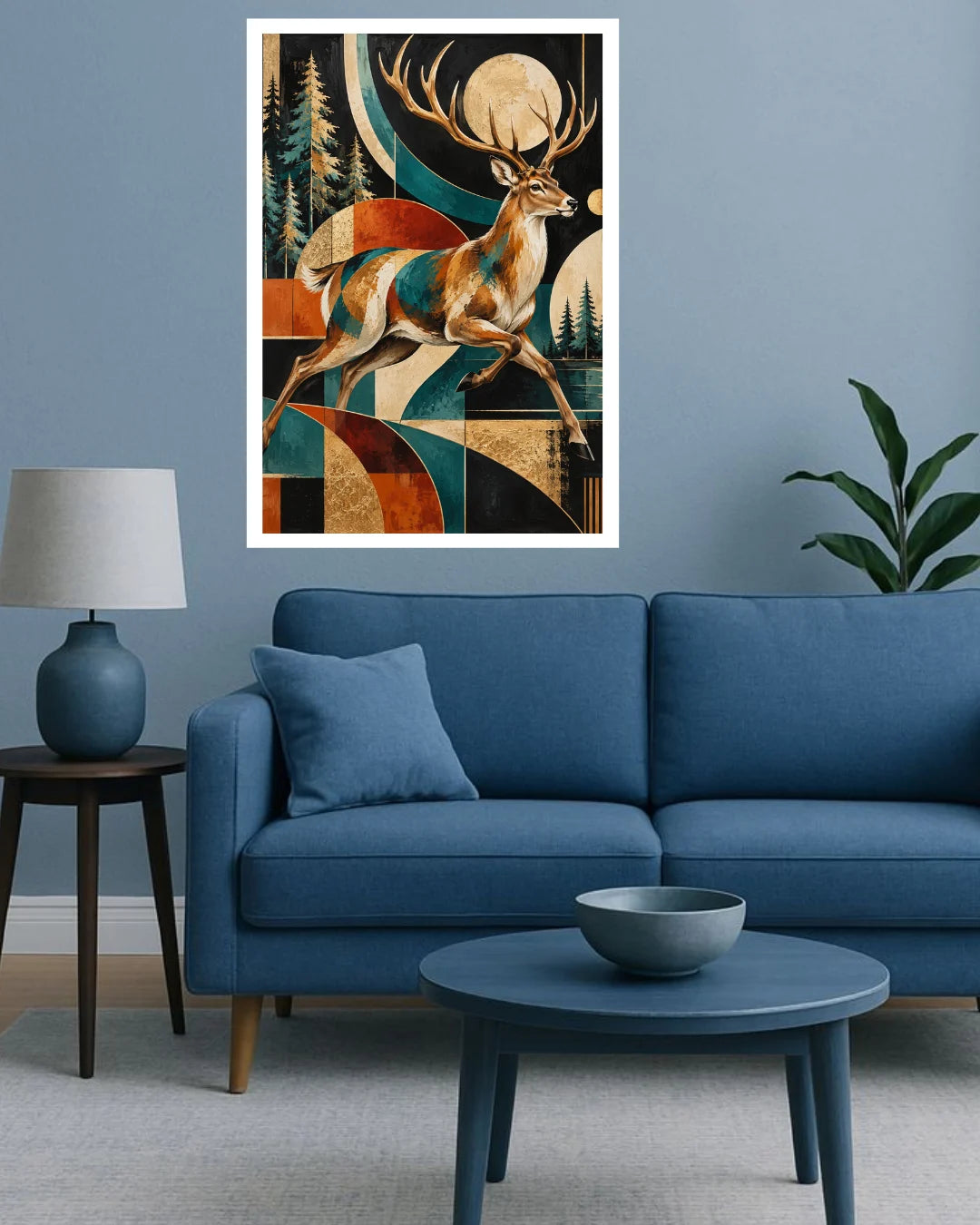 Majestic Deer Geometric – Wall Art Canvas