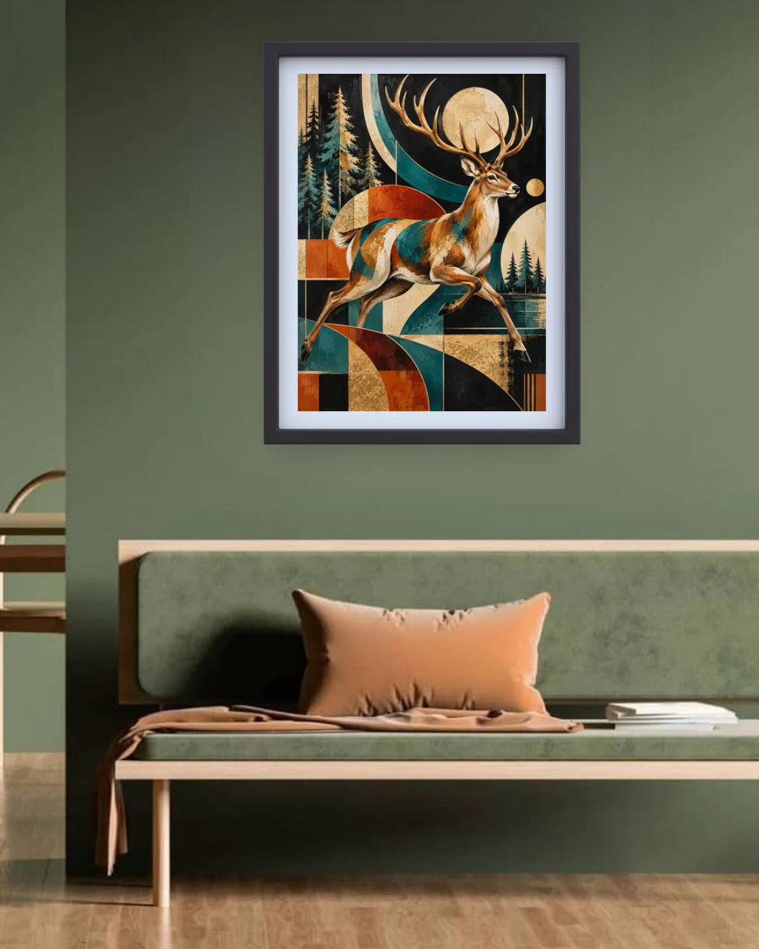 Majestic Deer Geometric – Wall Art Canvas