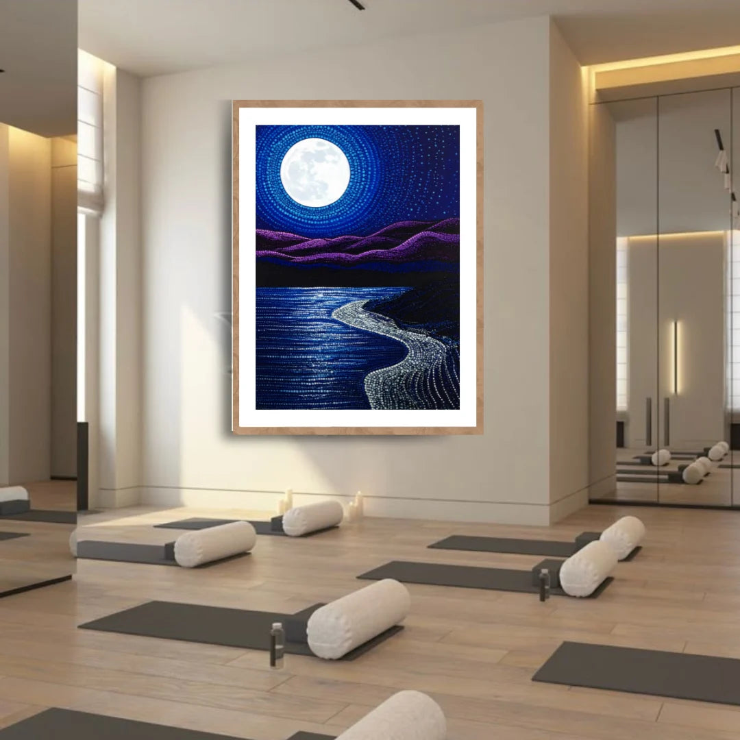 Silverstream Serenity: Moon - Wall Art Canvas