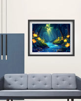 Abstract Forest Glow Stream - Wall Art Canvas WallArtVibes