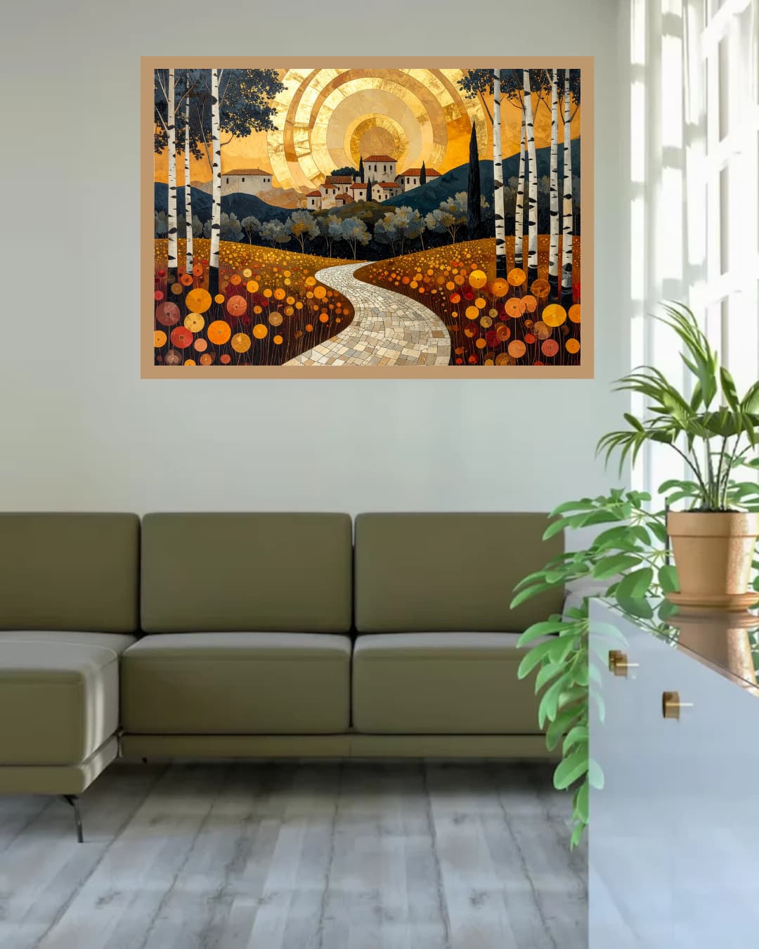 Abstract Golden Landscape - Wall Art Canvas WallArtVibes