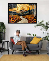 Abstract Golden Landscape - Wall Art Canvas WallArtVibes