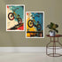 Bicycle Graffiti - Set Of 2 - Wall Art Canvas WallArtVibes
