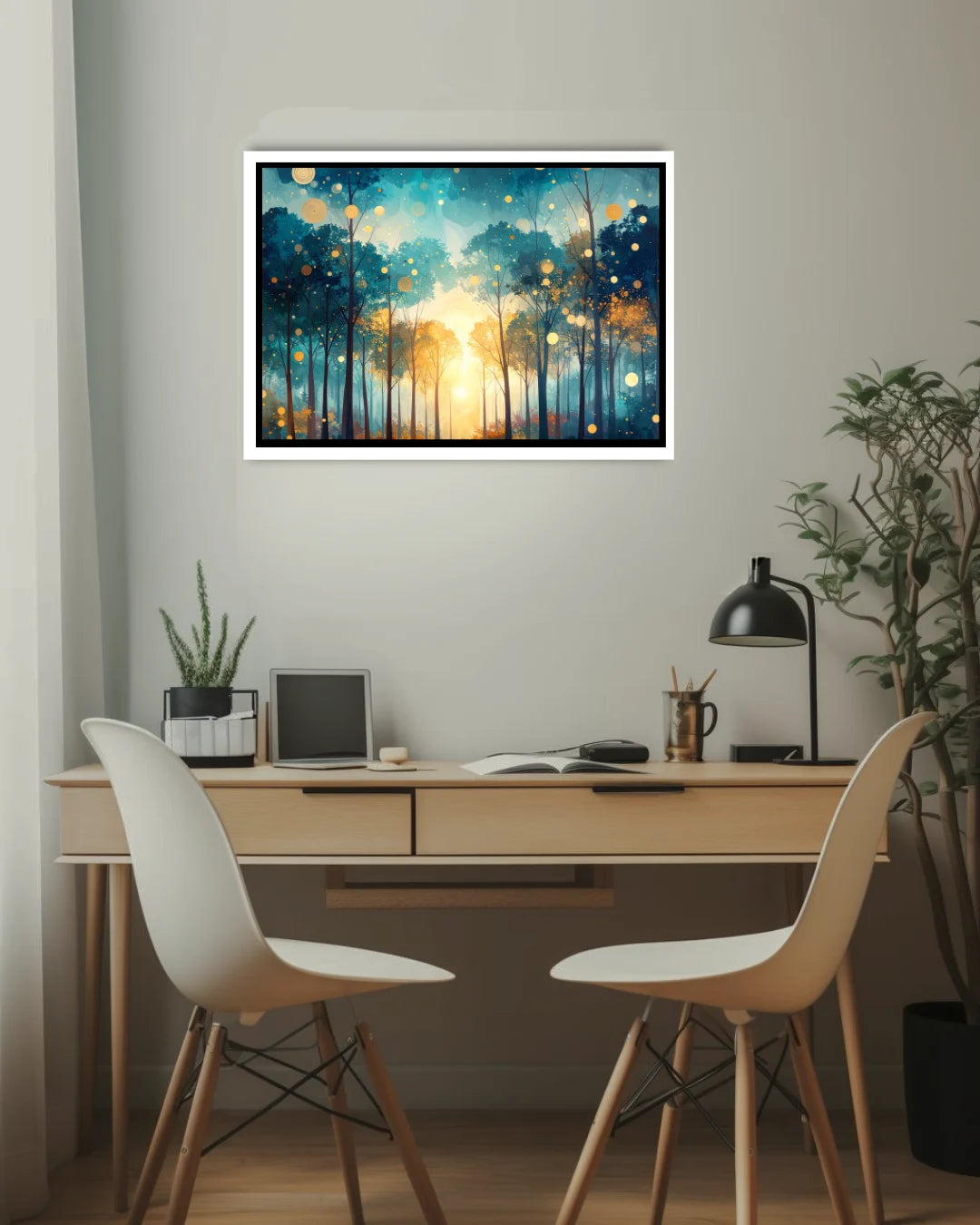 Abstract Light Forest Landscape - Wall Art Canvas