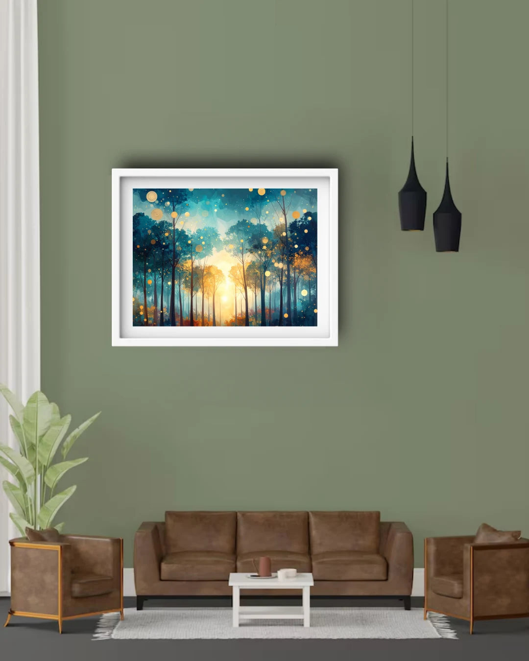Abstract Light Forest Landscape - Wall Art Canvas