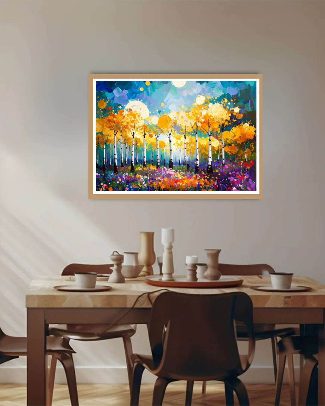 Abstract Colorful Forest Landscape - Wall Art Canvas