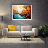 Indian ghat canvas wall art painting
