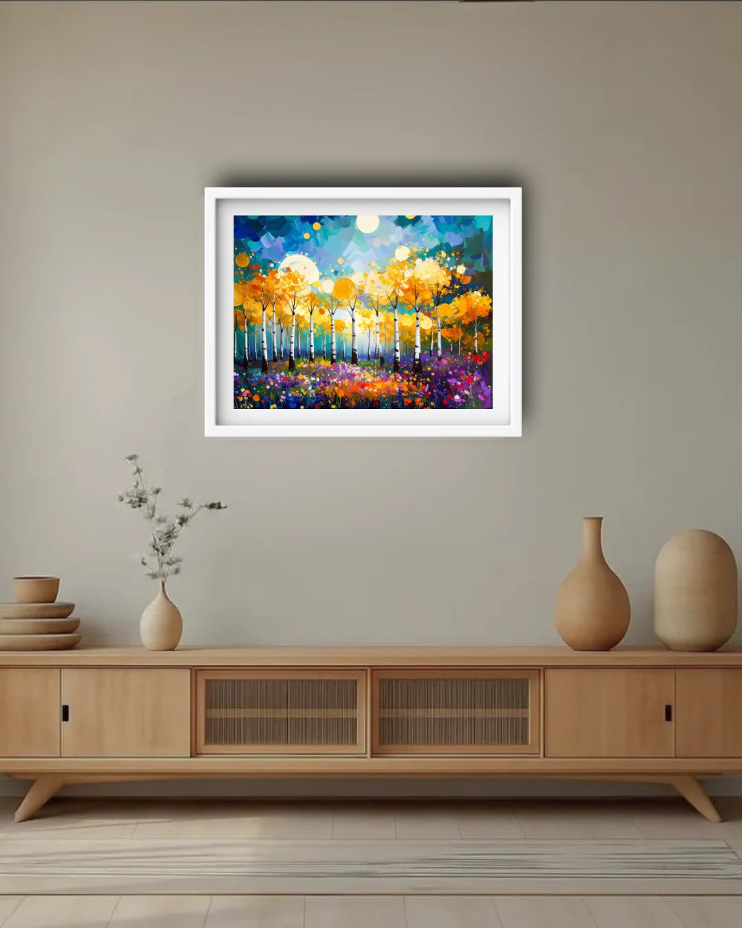 Abstract Colorful Forest Landscape - Wall Art Canvas