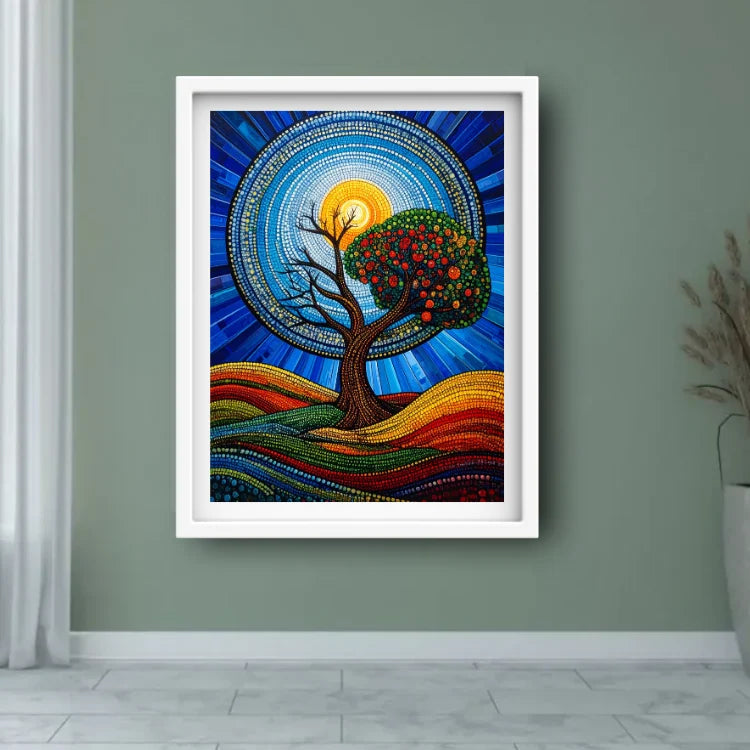 Psychedelic Mandala Tree - Wall Art Canvas WallArtVibes