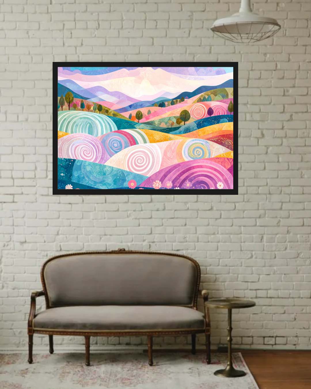 Abstract Pastel Landscape - Wall Art Canvas WallArtVibes