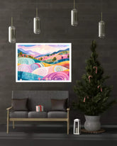Abstract Pastel Landscape - Wall Art Canvas WallArtVibes